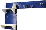 Wall Control Garden Tool Storage Organizer Pegboard Kit, Blue Tool Board and White Accessories