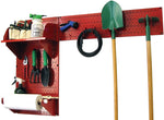 Wall Control Garden Tool Storage Organizer Pegboard Kit, Red Tool Board and Red Accessories