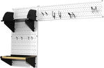 Wall Control Garden Tool Storage Organizer Pegboard Kit, White/Black