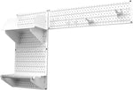 Wall Control Garden Tool Storage Organizer Pegboard Kit, White Tool Board and White Accessories