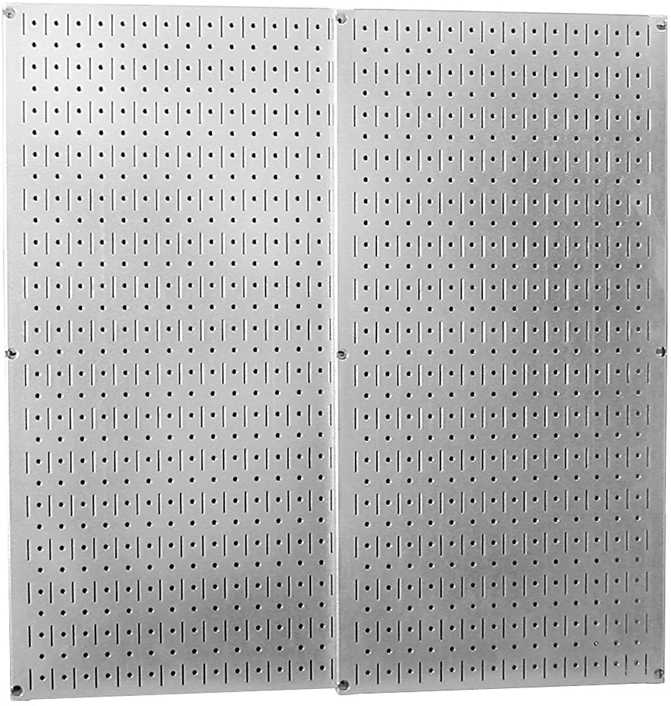 Wall Control Combo Metal Pegboard Panel, Galvanized, 2/Pack