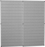 Wall Control Combo Metal Pegboard Panel, Gray, 2/Pack