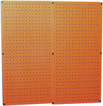 Wall Control Combo Metal Pegboard Panel, Orange, 2/Pack