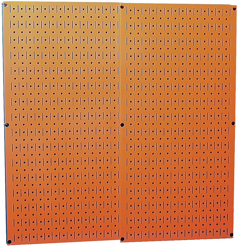 Wall Control Combo Metal Pegboard Panel, Orange, 2/Pack