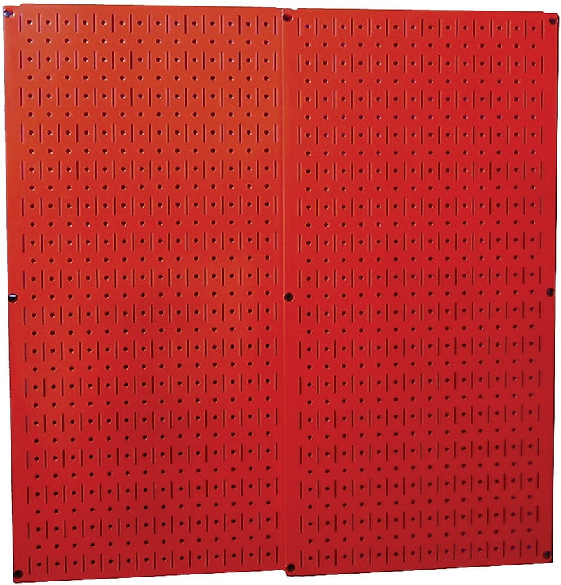 Wall Control Combo Metal Pegboard Panel, Red, 2/Pack