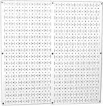 Wall Control Combo Metal Pegboard Panel, White, 2/Pack