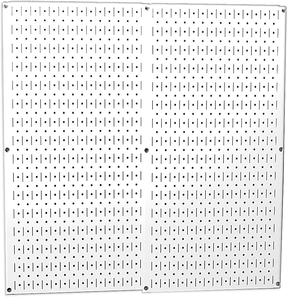 Wall Control Combo Metal Pegboard Panel, White, 2/Pack