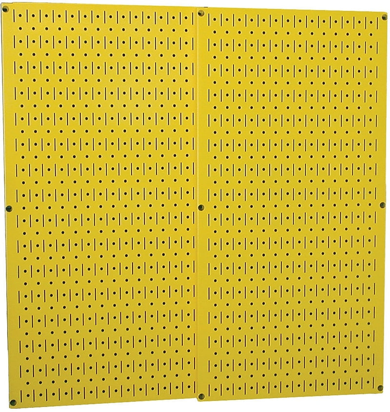 Wall Control Combo Metal Pegboard Panel, Yellow, 2/Pack