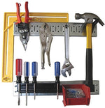 Wall Control Tool Rack Metal Pegboard Tool Strip Kit, Galvanized Strips and Black Accessories