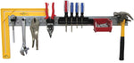 Wall Control Tool Rack Metal Pegboard Tool Strip Kit, Galvanized Strips and Black Accessories