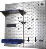 Wall Control Metal Pegboard Utility Tool Storage Kit (30-WGL-200 GVBU)
