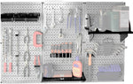 Wall Control 4' Metal Pegboard Standard Workbench Kit, Gray Tool Board and Black Accessories