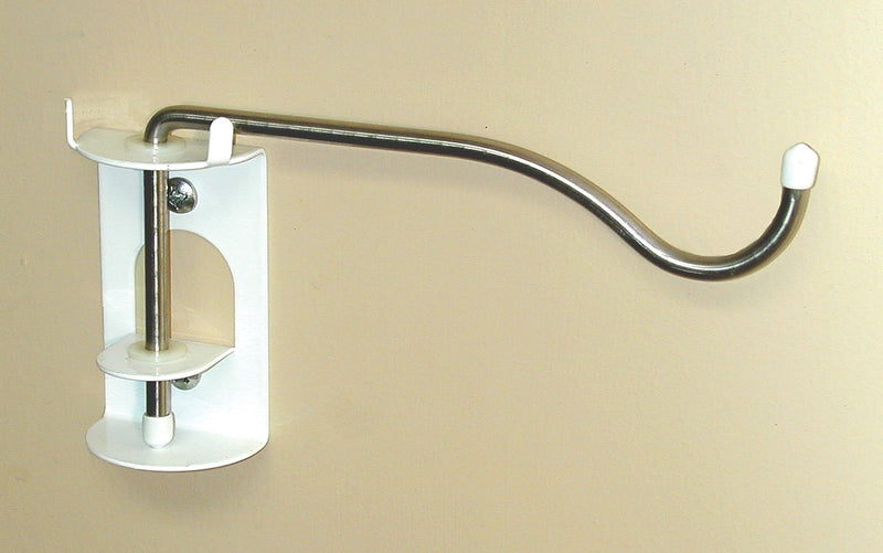 Wall Control Stainless Steel Pivot Hook/IV Hook, White