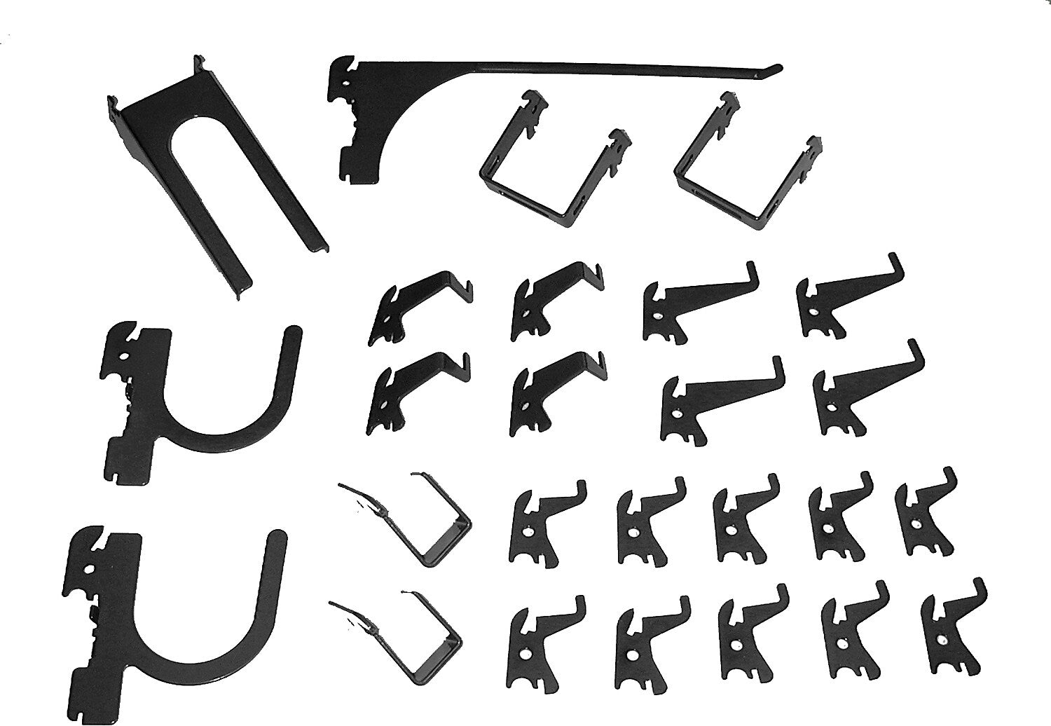 Wall Control Deluxe Metal Pegboard Hook Kit, Black