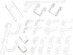 Wall Control Deluxe Metal Pegboard Hook Kit, White