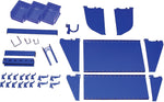 Wall Control Slotted Tool Board Workstation Accessory Kit, Blue