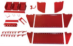 Wall Control Slotted Tool Board Workstation Accessory Kit, Red