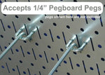 Wall Control Garden Tool Storage Organizer Pegboard Kit, White Tool Board and White Accessories