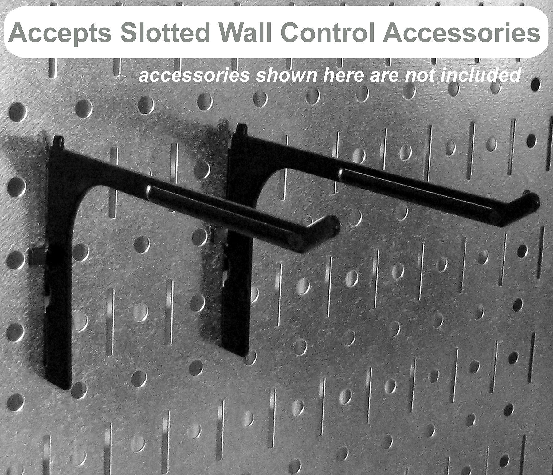 Wall Control Combo Metal Pegboard Panel, Galvanized, 2/Pack