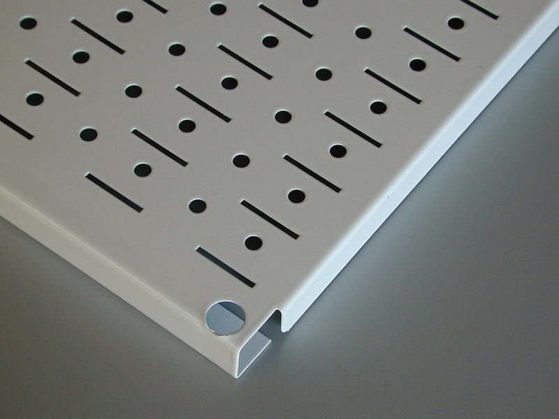 Wall Control Garden Tool Storage Organizer Pegboard Kit, White Tool Board and Blue Accessories