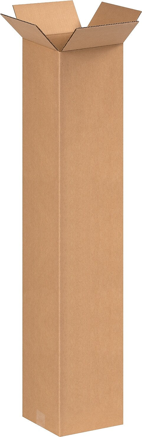10" x 60" x 10" Shipping Boxes, Brown, 15/Bundle (101060)