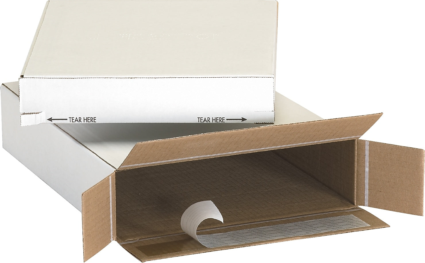 3" x 15.12" x 11.25" Self-Sealing Side Loading Boxes, 32 ECT, White, 25/Bundle (11315SSFOL)