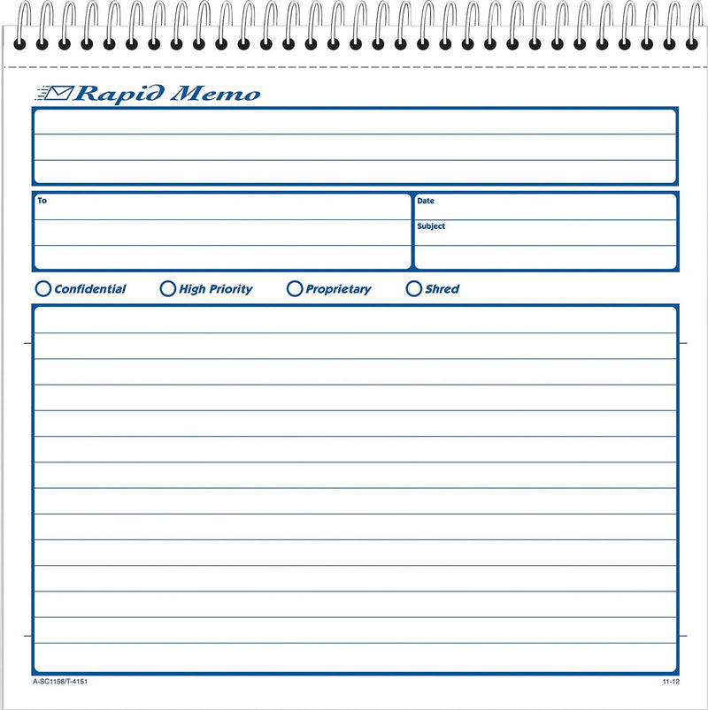 Adams Accounting Journal, 8.5" x 7.25", White, 50 Sheets/Book (SC1158)
