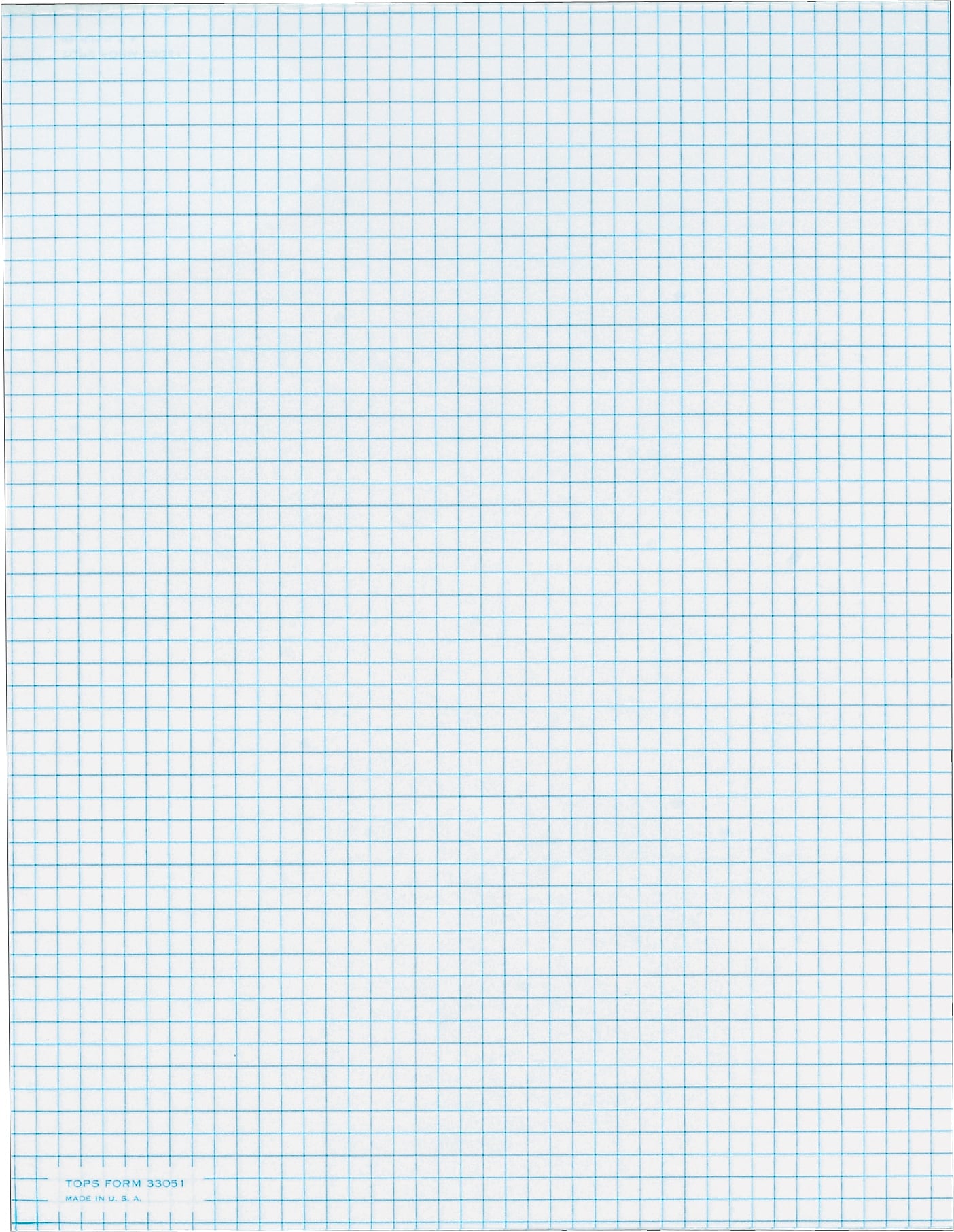 TOPS Graph Pad, 8.5" x 11", Quad Ruled, White, 50 Sheets/Pad (33051)
