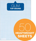 TOPS Graph Pad, 8.5" x 11", Graph Ruled, White, 50 Sheets/Pad (33081)