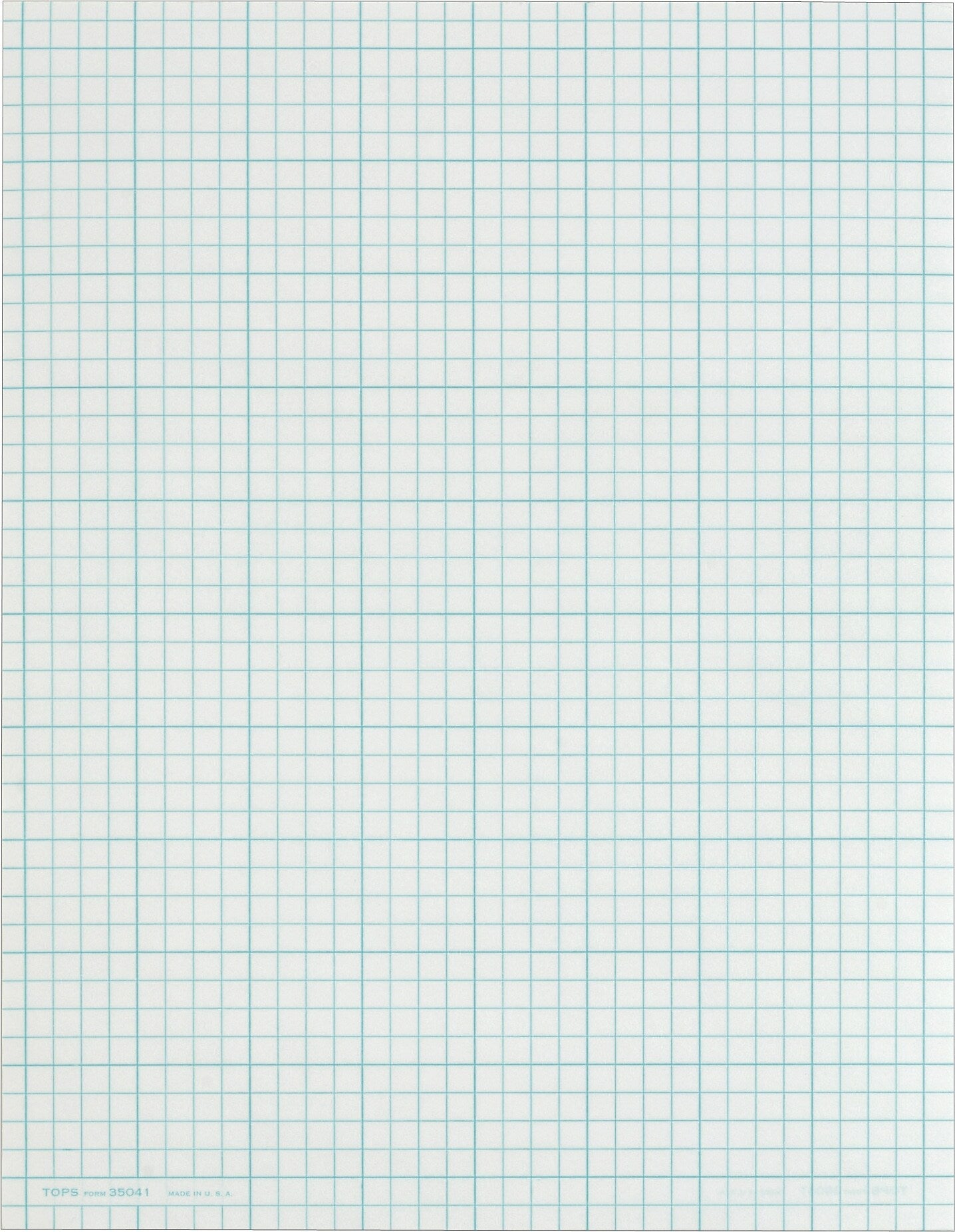 TOPS Graph Pad, 8.5" x 11", Graph Ruled, White, 50 Sheets/Pad (35041)