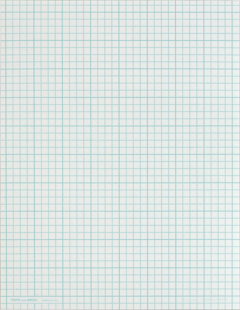 TOPS Graph Pad, 8.5" x 11", Graph Ruled, White, 50 Sheets/Pad (35041)