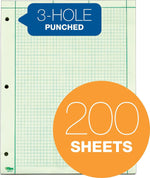 TOPS Notepad, 8.5" x 11", Quad, Green, 200 Sheets/Pad (TOP 35502)