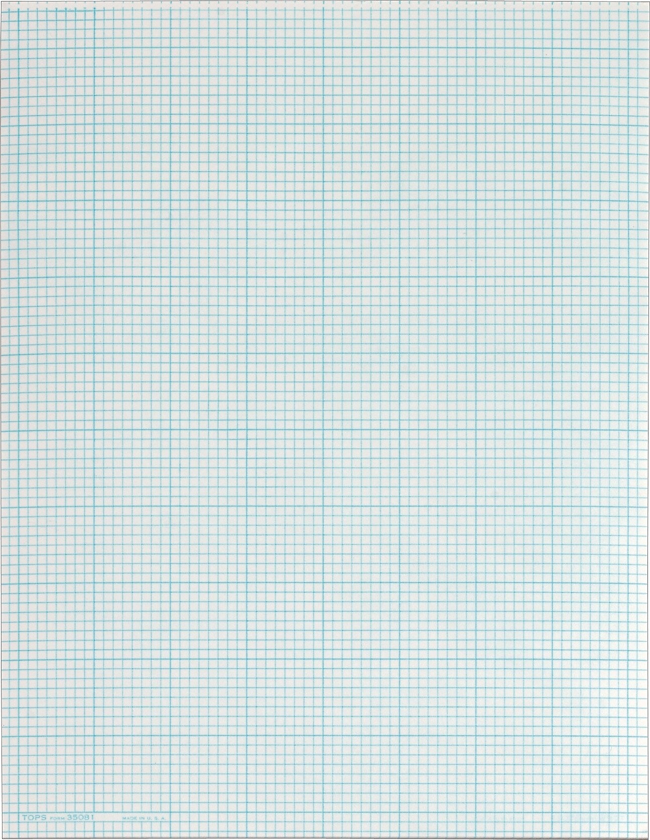 TOPS Notepad, 8.5" x 11", Graph Ruled, White, 50 Sheets/Pad (35081)