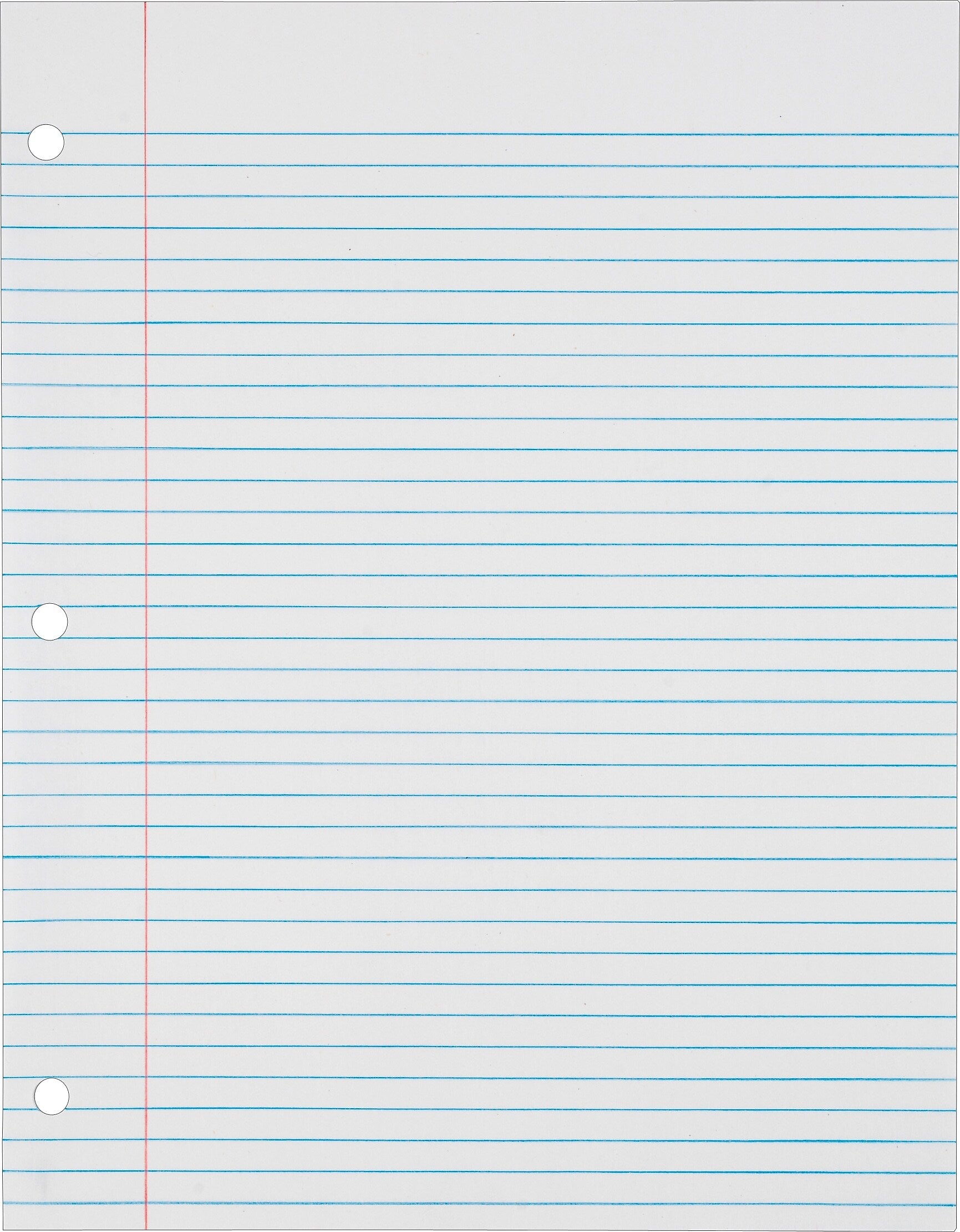 TOPS College Ruled Filler Paper, 8.5" x 11", 3-Hole Punched, 500 Sheets/Pack (62349)