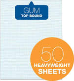 TOPS Notepad, 8.5" x 11", Graph Ruled, White, 50 Sheets/Pad (33101)