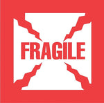 Decker Tape "Fragile" Label, 6" x 6", 500/Roll (DL1011)