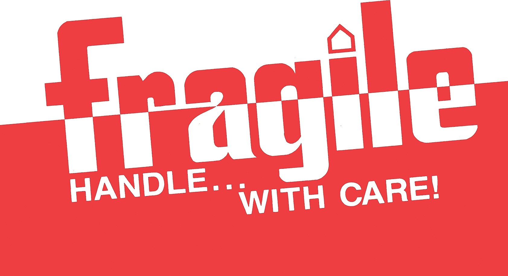 Decker Tape "Fragile/Handle with Care" Label, 3" x 5", 500/Roll (DL1160C)