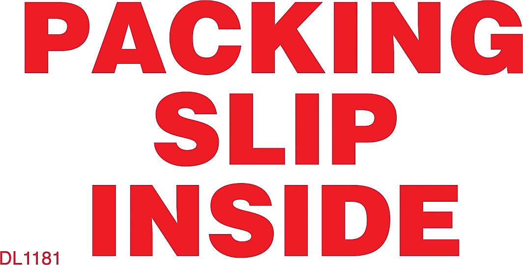 Decker Tape "Packing Slip Inside" Label, 2" x 4", 500/Roll (DL1181B)