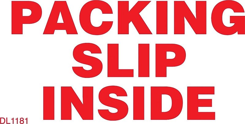 Decker Tape "Packing Slip Inside" Label, 2" x 4", 500/Roll (DL1181B)