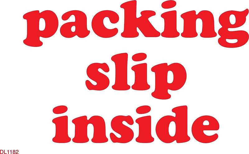 Decker Tape "Packing Slip Inside" Label, 3" x 5", 500/Roll (DL1182C)