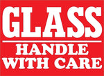 Decker Tape "Glass/Handle with Care" Label, 3" x 4", 500/Roll (DL1228C)