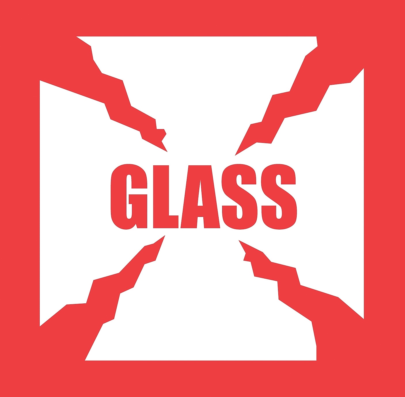 Decker Tape "Glass" Label, 4" x 4", 500/Roll (DL1281C)