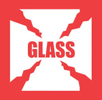 Decker Tape "Glass" Label, 4" x 4", 500/Roll (DL1281C)