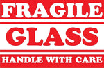 Decker Tape "Fragile/Glass/Handle with Care" Label, 4" x 6", 500/Roll (DL1284D)
