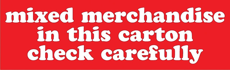 Decker Tape "Mixed Merchandise" Label, 2" x 6", 500/Roll (DL1431C)