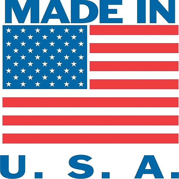 Decker Tape "Made in USA" Label, 2" x 2", 500/Roll (DL1610A)