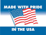 Decker Tape "Made with Pride in the USA" Label, 3" x 4", 500/Roll (DL1660C)