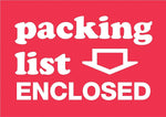 Decker Tape "Packing List Enclosed" Label, 2" x 3", 500/Roll (DL1684B)