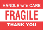 Decker Tape "Handle with Care/Fragile" Label, 4" x 6", 500/Roll (DL3182D)