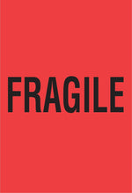 Decker Tape "Fragile" Label, 4" x 6", 500/Roll (DL1789D)